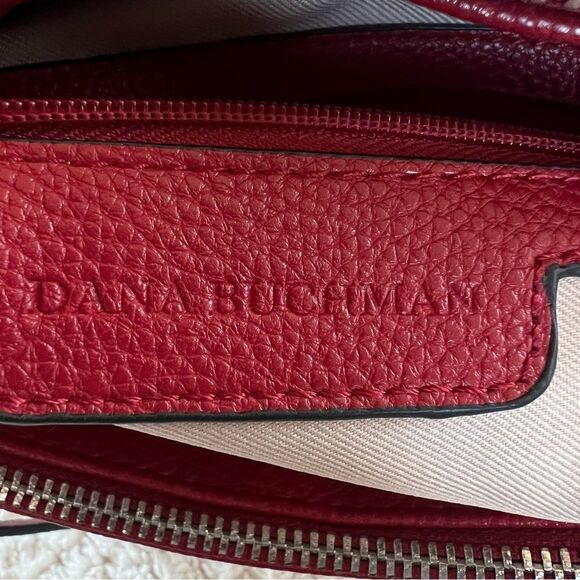 Dana Buchman Merlot Structured Design Adj Strap Vegan Crossbody Bag - Picture 6 of 11